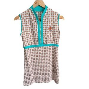 Allie Burke AB Sport Golf Dress Size XS Zip Sleeveless Ocean Club Kiawah